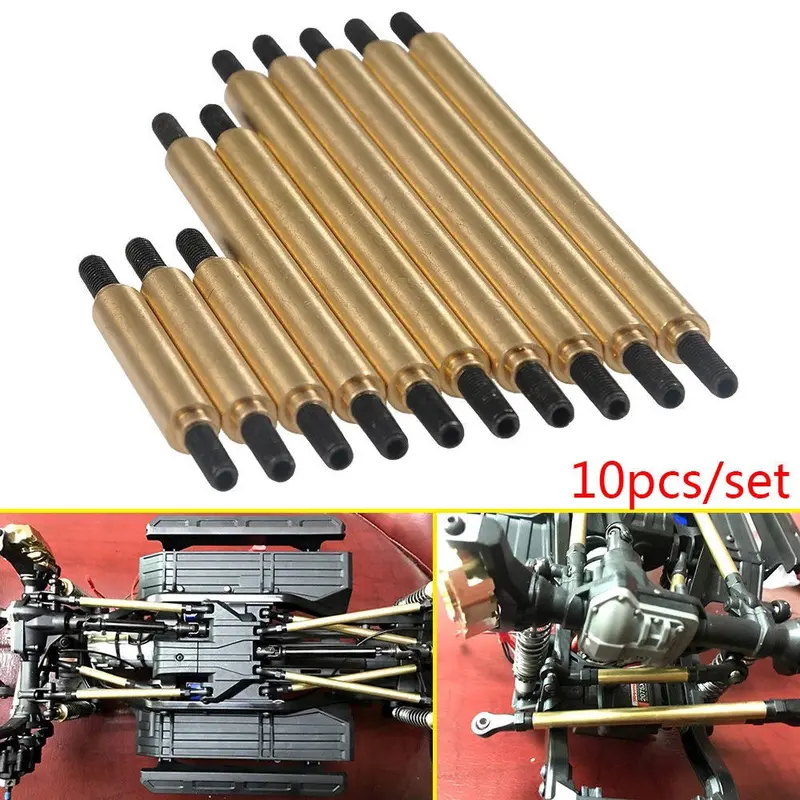 Yeahrun 10Pcs Metal Steering & Suspension Linkage Kit Upgrade For 1/10 Rc Crawler Traxxas Trx-4 1