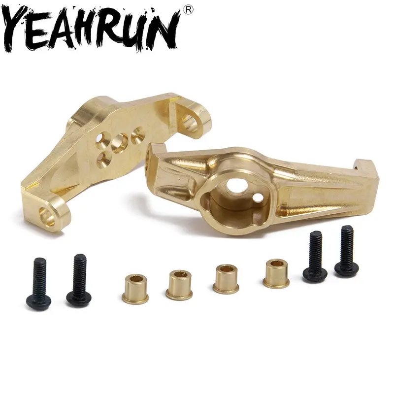 Yeahrun 1Pair Heavy Duty Brass Front Hub Carrier For Traxxas Trx4 1/10 Rc Crawler Counterweights 1
