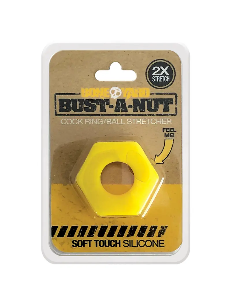 Yellow Boneyard Bust A Nut Cockring. 1