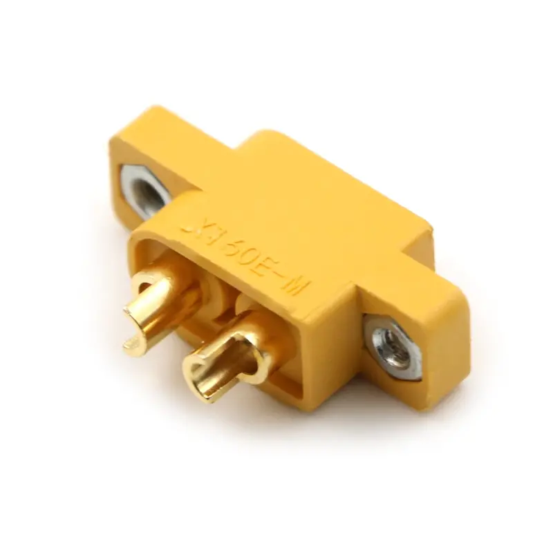 Yellow Xt60e-M Mountable Xt60 Male Plug Connector For Rc Models Multicopter Fixed Board Diy Spare Part Remote Control Toy Parts 1
