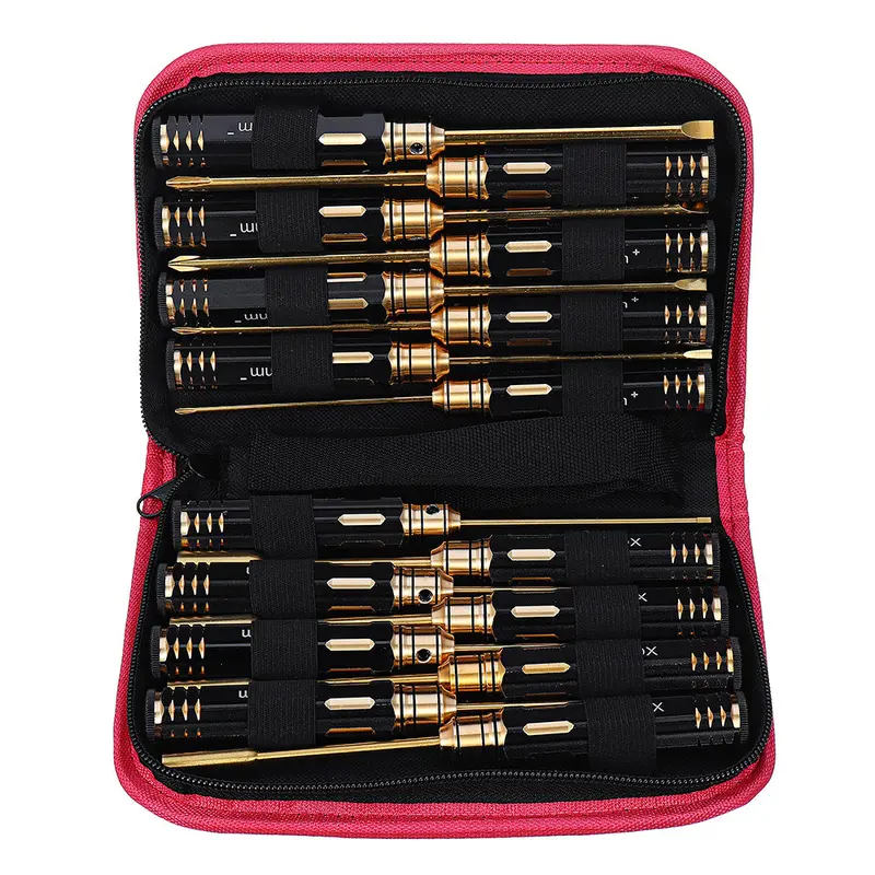 Yunzhong 16Pcs Hex Phillips Screw Flat Nut Screwdriver Tools With Bag For Rc Model 1