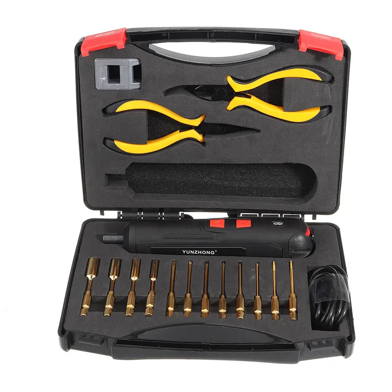 Yunzhong 18 In 1 Electric Handle Screwdriver Plier Repairing Tool Set For Diy Rc Models 1