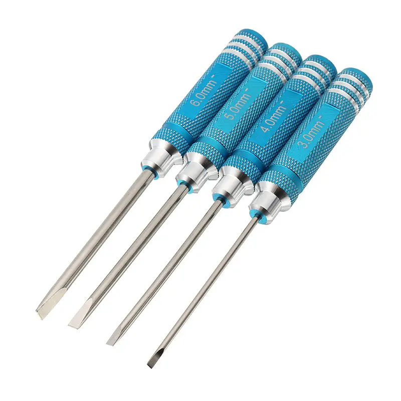 Yz-011 4Pcs 3.0/4.0/5.0/6.0Mm Straight Screwdriver Tool Set For Rc Model 2