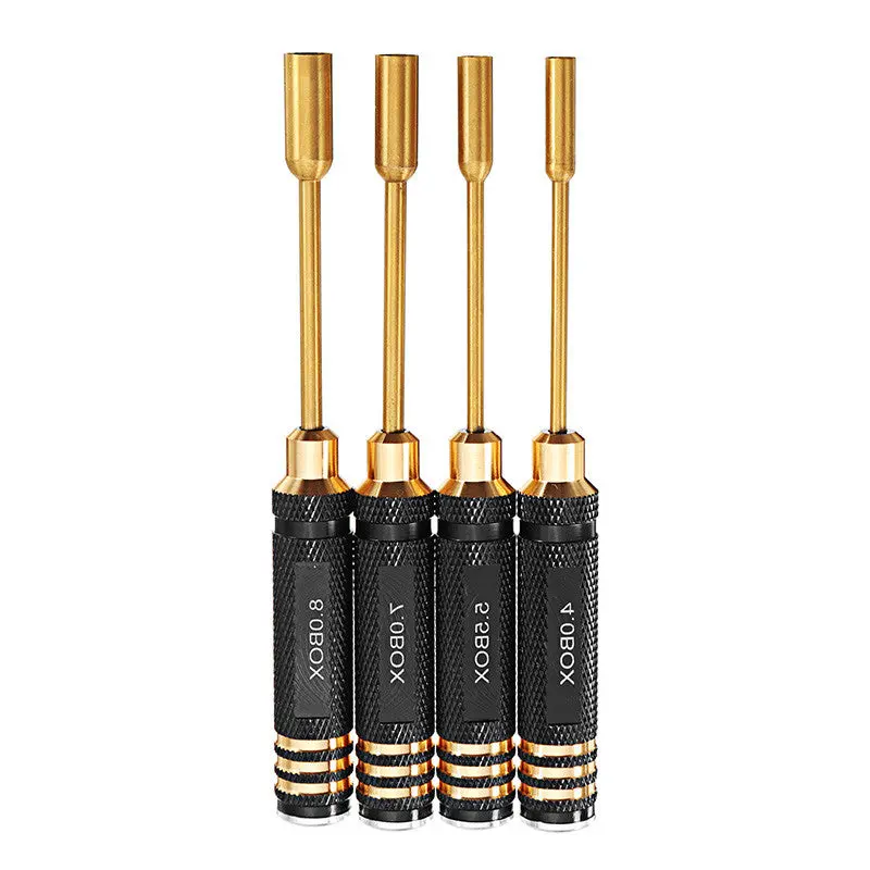 Yz-028 4Pcs 4.0/5.5/7.0/8.0Mm Hexagonal Titanium Screwdriver Tool Set For Rc Model 1
