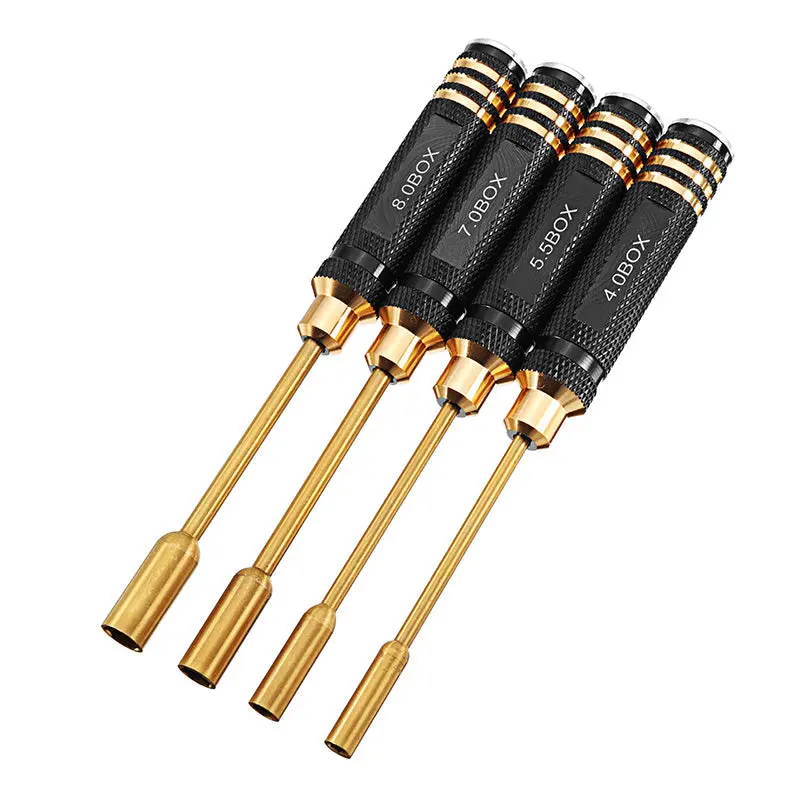 Yz-028 4Pcs 4.0/5.5/7.0/8.0Mm Hexagonal Titanium Screwdriver Tool Set For Rc Model 2