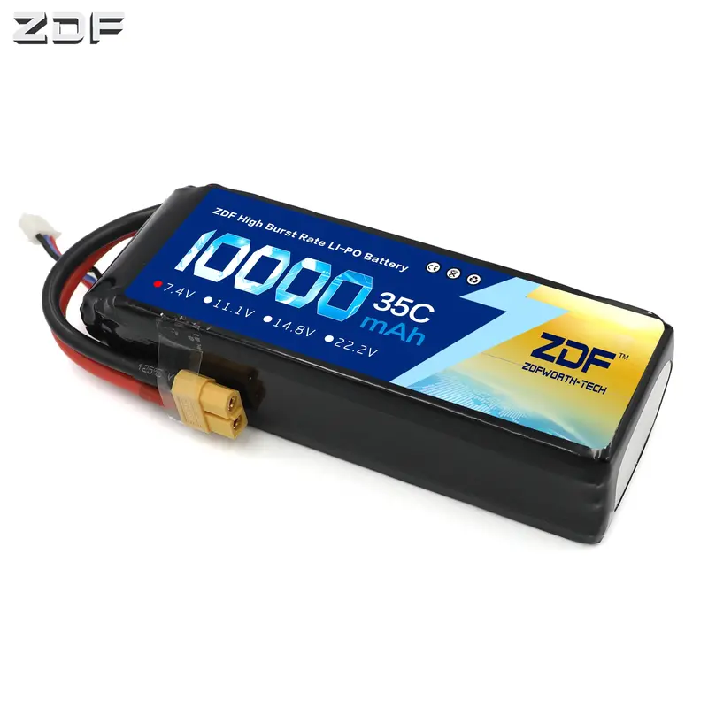 Zdf Rc Car Lipo Battery 2S 3S 7.4V / 11.1V 10000Mah 35C Max 70C Xt90 / Xt60/ T Plug For Rc Airplane Traxxas Car Rc Truck 1