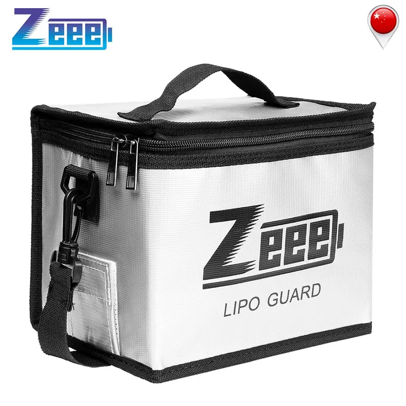 Zeee Lipo Battery Safe Bag 215*145*165Mm Fireproof Explosionproof Bag Rc Lipo Battery Guard Safe Portable Storage Handbag 1