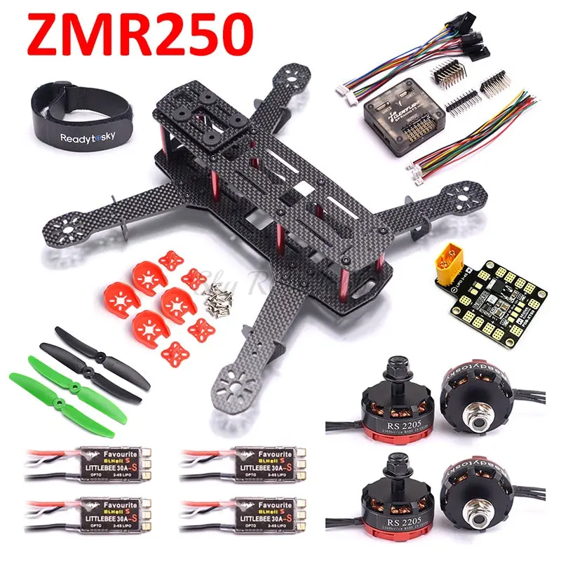 Zmr250 250 Carbon Fiber F3 Acro Flight Controller Rs2205 2300Kv Motor 12A / 20A Blheli-S / Littlebee 30A Esc For Qav250 Rc Plane 1