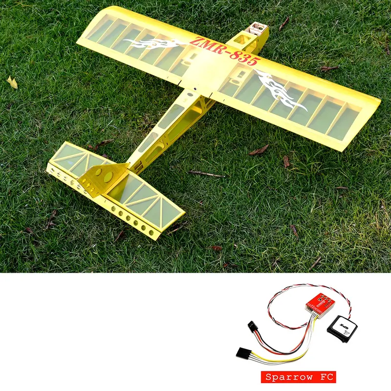 Zmr835 Zmr-835 835Mm Wingsplan Balsa Wood Rc Airplane Kit/Pnp With Gps Sparrow Fc Flight Controller Fixed Wing Aircraft 1