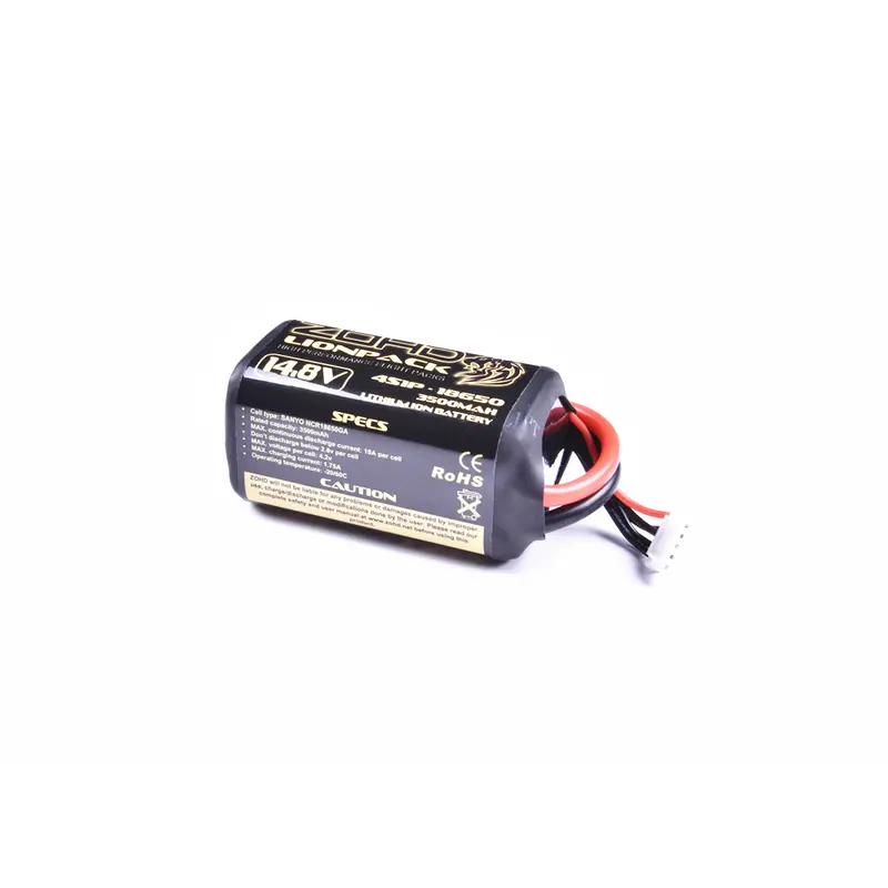 Zohd Lionpack 14.8V 4S1p 3500Mah 18650 Li-Ion Lipo Battery For Long Range Fpv Rc Airplane Car Boat Tank 1