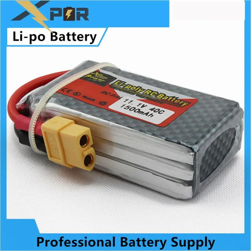 Zop Original Lipo Battery 11.1V 1500Mah 3S 40C Max 60C Xt60 Plug For Rc Quadcopter Drone Helicopter Car Airplane Toy Parts 1