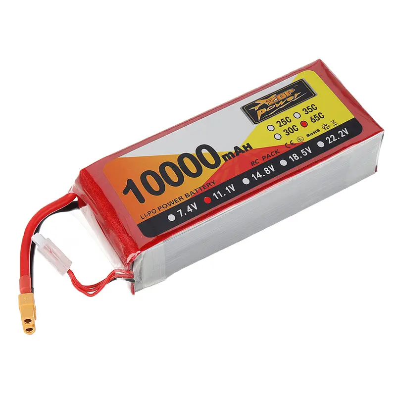Zop Power 11.1V 10000Mah 65C 3S Lipo Battery Xt60 Plug For Fpv Rc Quadcopter Agriculture Drone 1