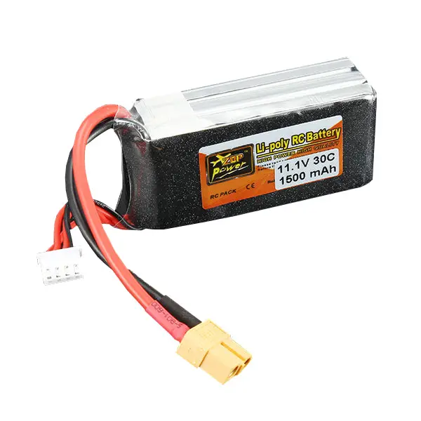 Zop Power 11.1V 1500Mah 3S 30C Lipo Battery Xt60 Plug 1