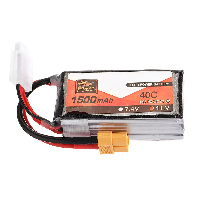 Zop Power 11.1V 1500Mah 40C 3S Lipo Battery Xt60 Plug 1