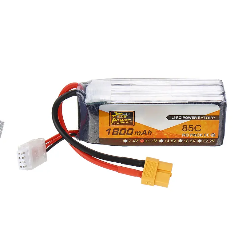 Zop Power 11.1V 1800Mah 85C 3S Lipo Battery Xt60 Plug For Rc Drone 1