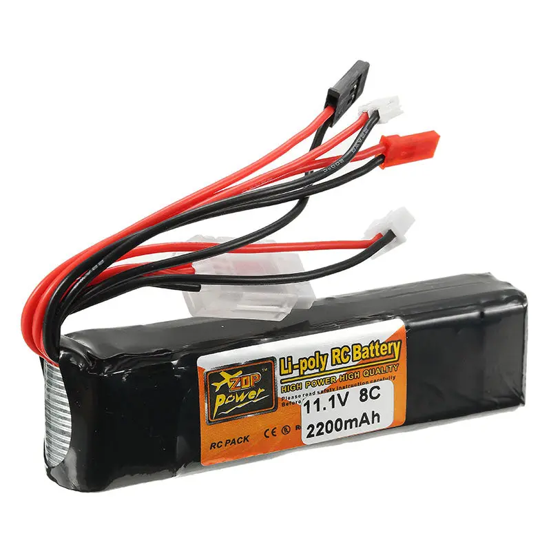 Zop Power 11.1V 2200Mah 3S 8C Lipo Battery Jr Jst Fubeba Plug For Transmitter 1