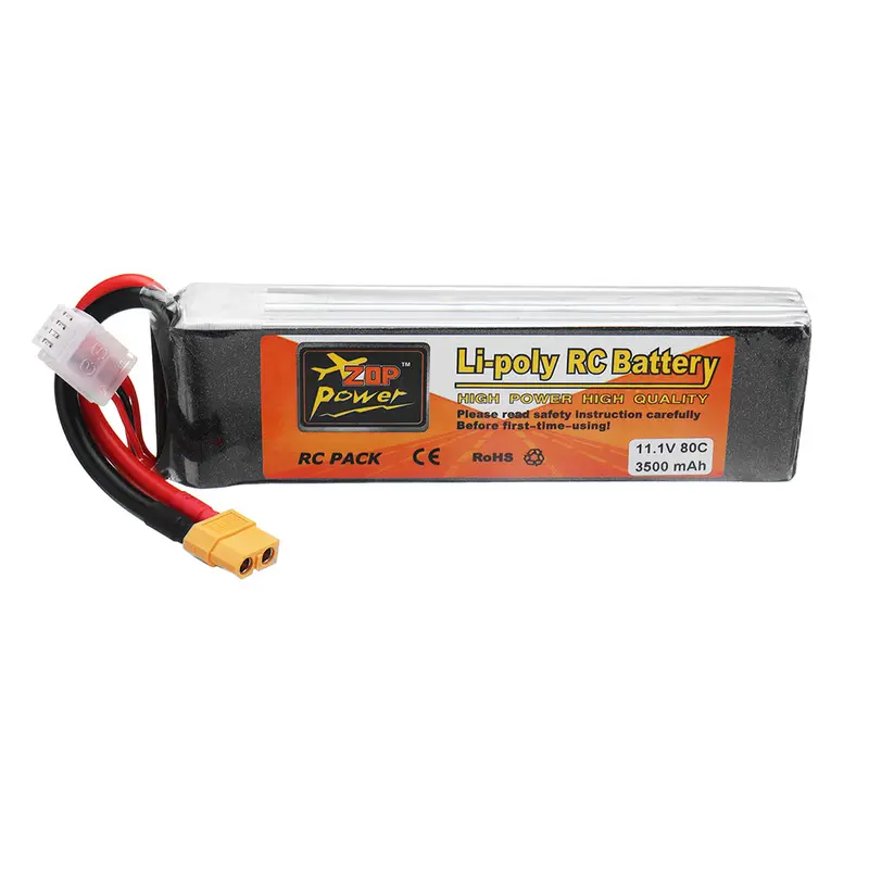 Zop Power 11.1V 3500Mah 80C 3S Lipo Battery With Xt60 Plug For Rc Models 1