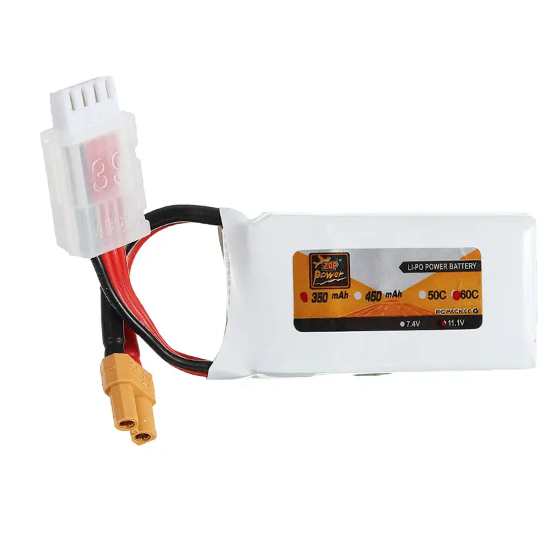 Zop Power 11.1V 350Mah 60C 3S Lipo Battery Xt30 Plug For Rc Drone 1