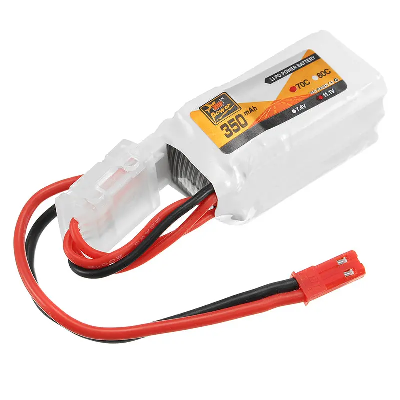 Zop Power 11.1V 350Mah 70C 3S Lipo Battery Jst Plug 1