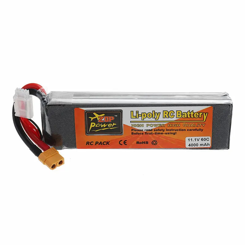 Zop Power 11.1V 4000Mah 60C 3S Lipo Battery With Xt60 Plug For Rc Models 1