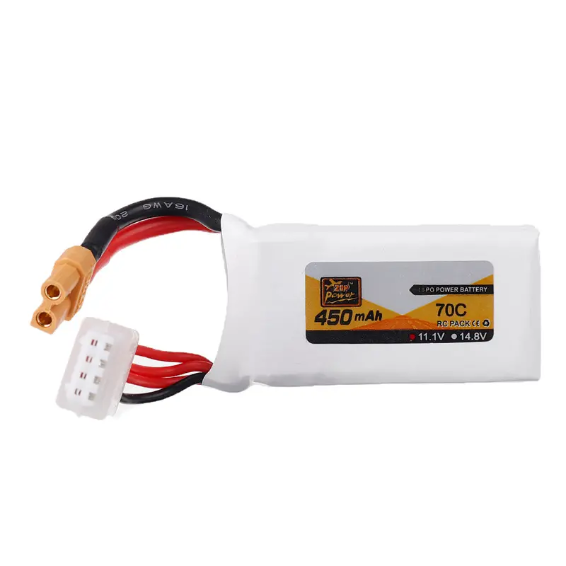 Zop Power 11.1V 450Mah 70C 3S Lipo Battery Xt30 Plug For Fpv Racing Multi Rotor 1