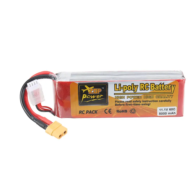 Zop Power 11.1V 5000Mah 60C 3S Lipo Battery Xt60 Plug For Rc Quadcopter Car 1