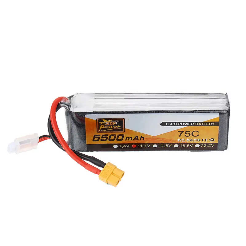 Zop Power 11.1V 5500Mah 75C 3S Lipo Battery Xt60 Plug For Rc Car Quadcopter 1