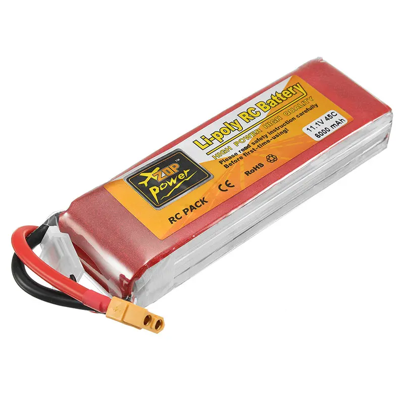 Zop Power 11.1V 6000Mah 45C 3S Lipo Battery Xt60 Plug 1