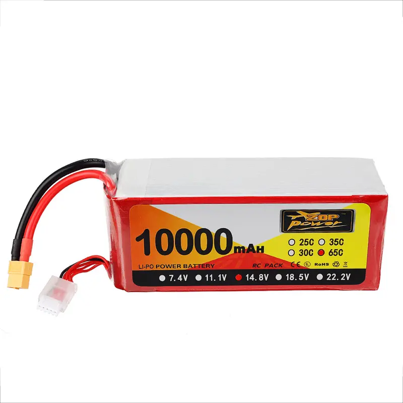 Zop Power 14.8V 10000Mah 65C 4S Lipo Battery Xt60 Plug For Rc Fpv Racing Drone 1