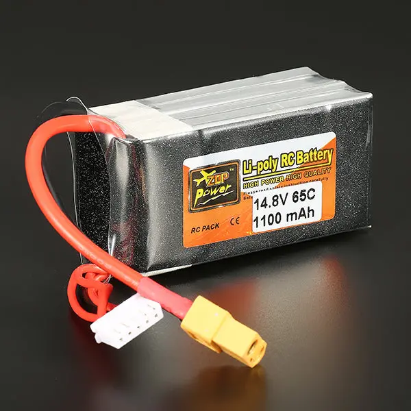 Zop Power 14.8V 1100Mah 65C 4S Lipo Battery Xt60 Plug 2