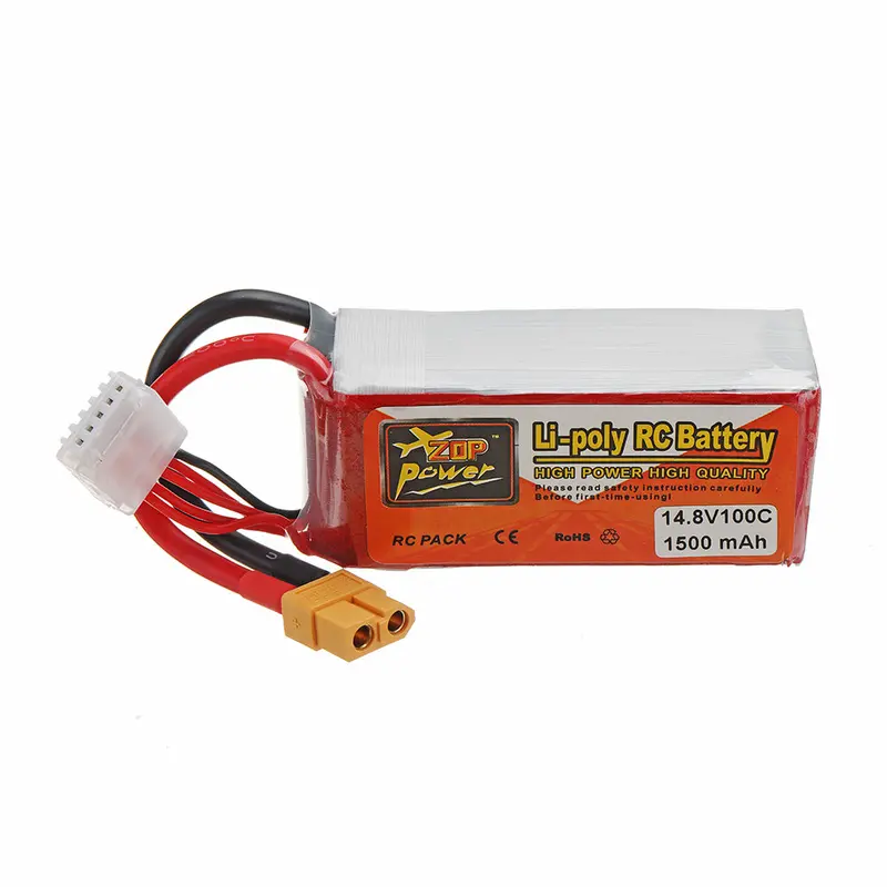 Zop Power 14.8V 1500Mah 100C 4S Lipo Battery With Xt60 Plug For Rc Models 1