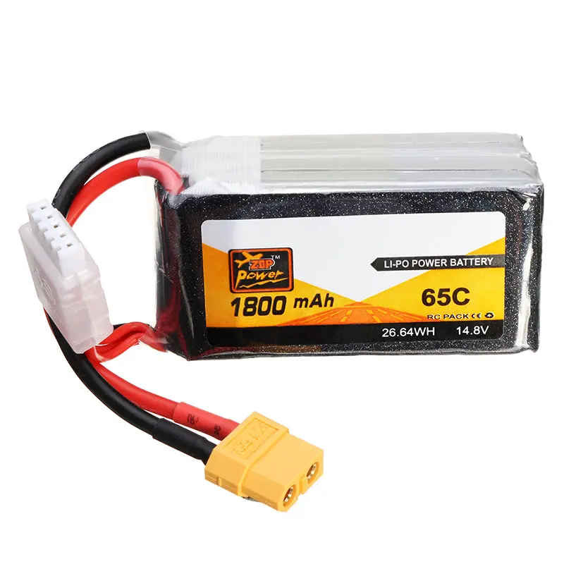 Zop Power 14.8V 1800Mah 65C 4S Lipo Battery Xt60 Plug For Rc Fpv Racing Drone 1