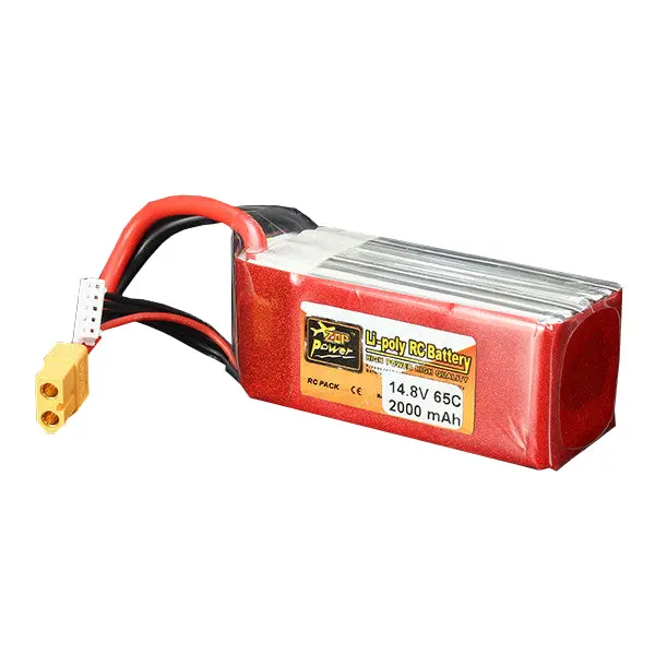 Zop Power 14.8V 2000Mah 4S 65C Lipo Battery Xt60 Plug 1