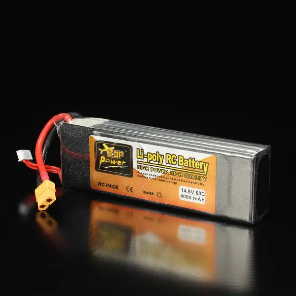 Zop Power 14.8V 4000Mah 4S 60C Lipo Battery Xt60 Plug 2