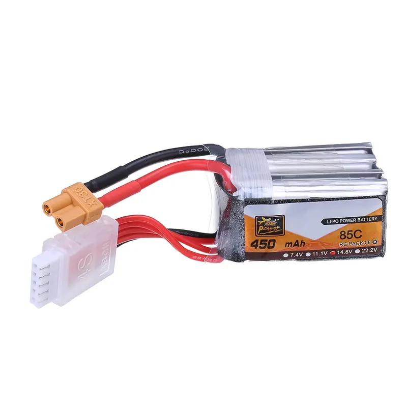Zop Power 14.8V 450Mah 85C 4S Lipo Battery Xt30 Plug For Rc Models 1
