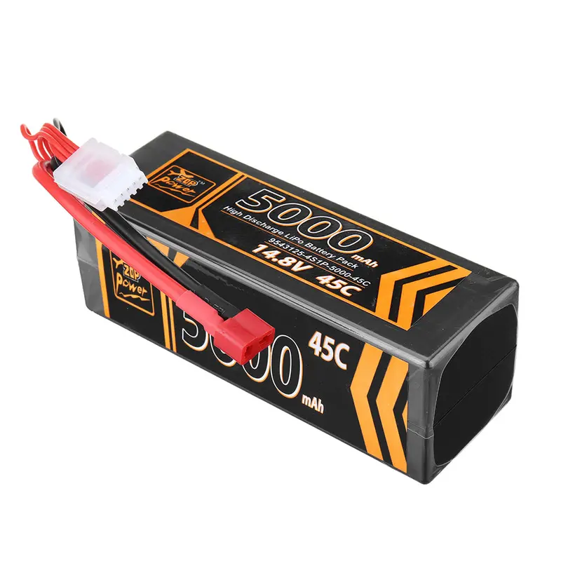 Zop Power 14.8V 5000Mah 45C 4S Lipo Battery T Plug For Rc Car 1