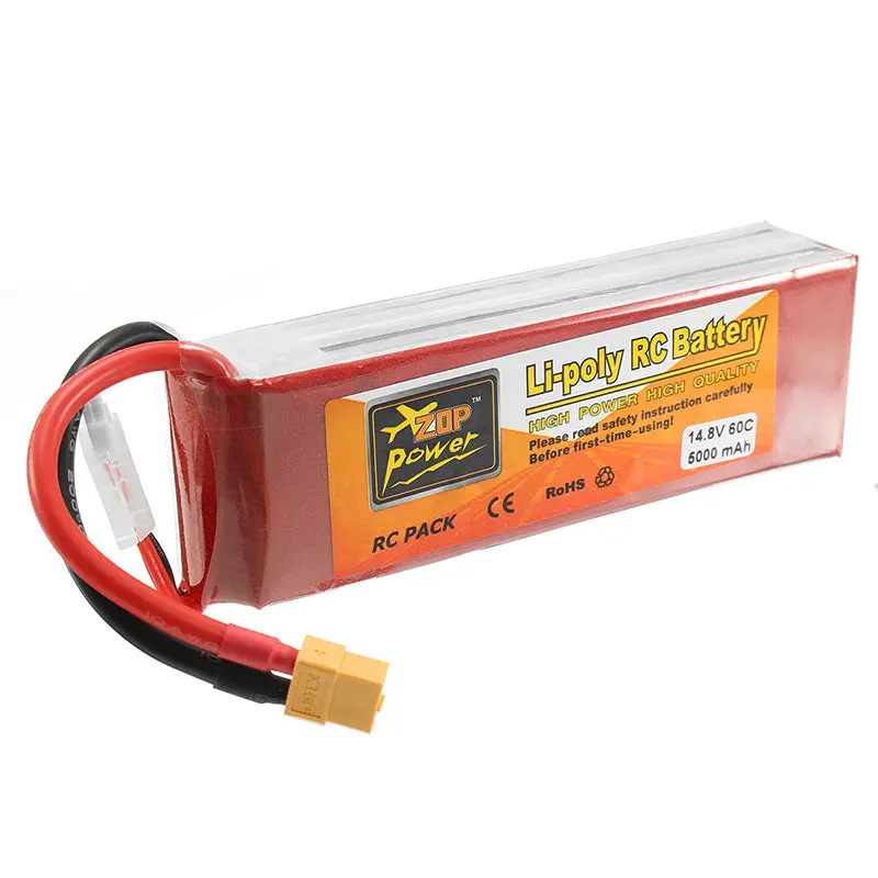 Zop Power 14.8V 5000Mah 4S 60C Lipo Battery Xt60 Plug 1