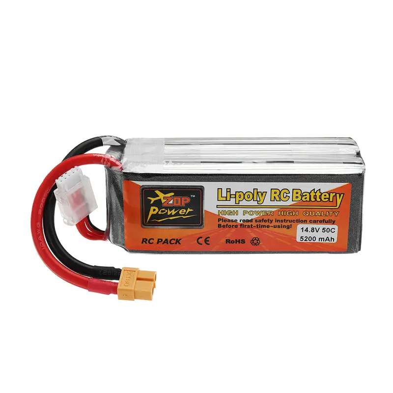 Zop Power 14.8V 5200Mah 50C 4S Lipo Battery With Xt60 Plug 1