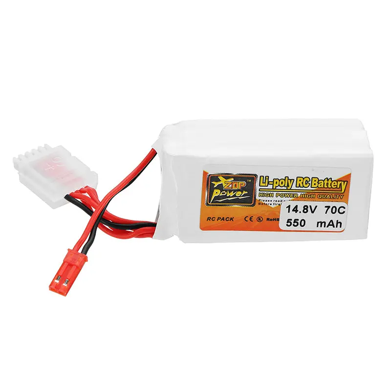 Zop Power 14.8V 550Mah 70C 4S Lipo Battery Jst Plug For Rc Fpv Racing Drone 1