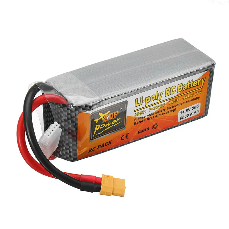 Zop Power 14.8V 6500Mah 30C 4S Xt60 Plug Lipo Battery Rc Quadcopter Car 2