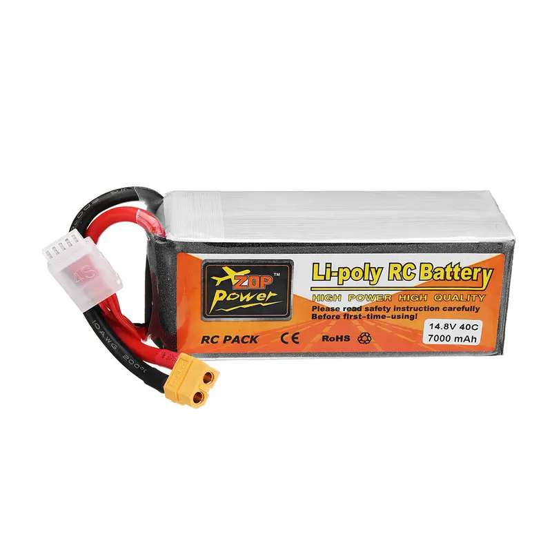 Zop Power 14.8V 7000Mah 40C 4S Lipo Battery Xt60 Plug For Rc Model 1