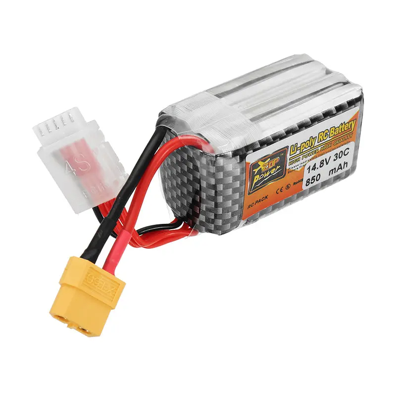 Zop Power 14.8V 850Mah 30C 4S Lipo Battery Xt60 Plug For Rc Drone 1