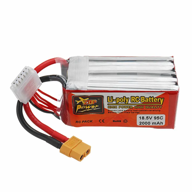 Zop Power 18.5V 2000Mah 95C 5S Lipo Battery With Xt60 Plug For Fpv Racing Drone 1