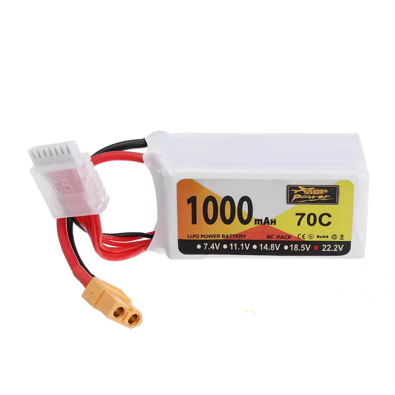 Zop Power 22.2V 1000Mah 70C 6S Lipo Battery Xt60 Plug For Iflight Nazgul5 227Mm Drone 1