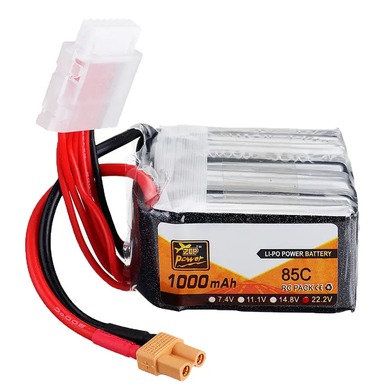 Zop Power 22.2V 1000Mah 85C 6S Lipo Battery Xt30 Plug For Fpv Racing Drone 1