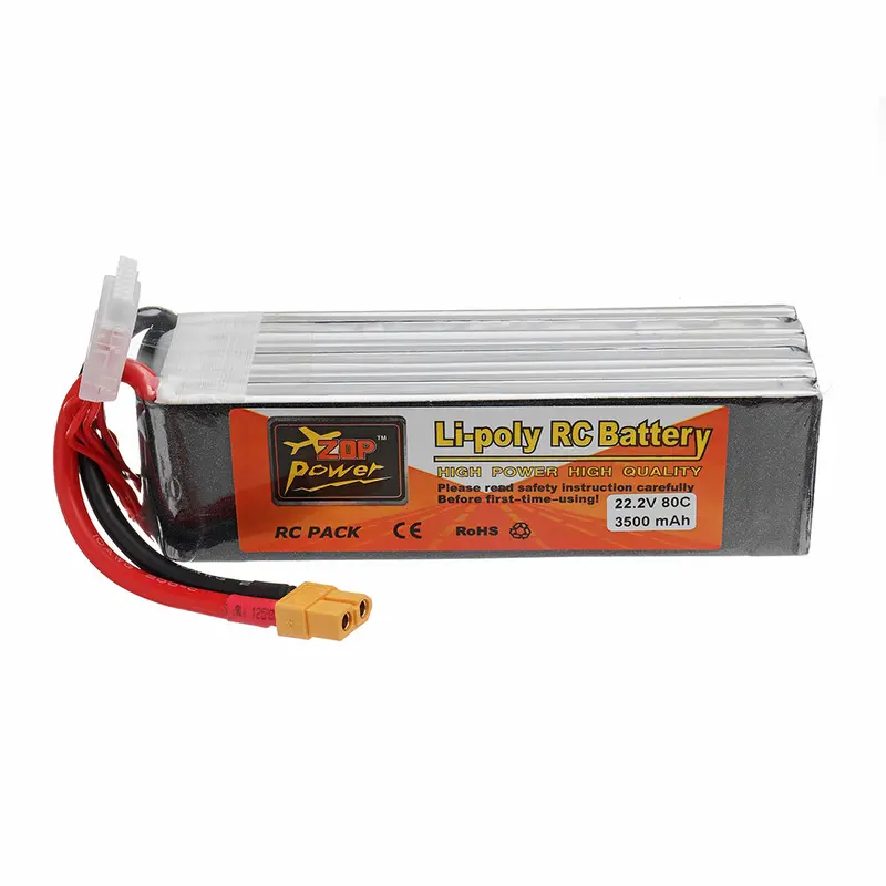 Zop Power 22.2V 3500Mah 80C 6S Lipo Battery With Xt60 Plug 1