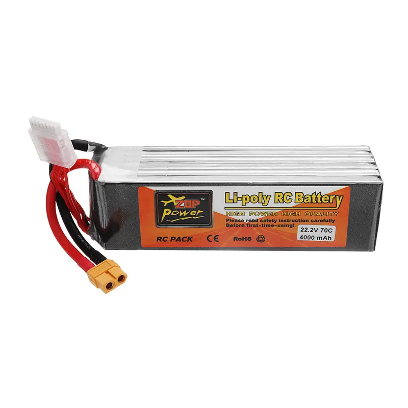 Zop Power 22.2V 4000Mah 70C 6S Lipo Battery With Xt60 Plug 1