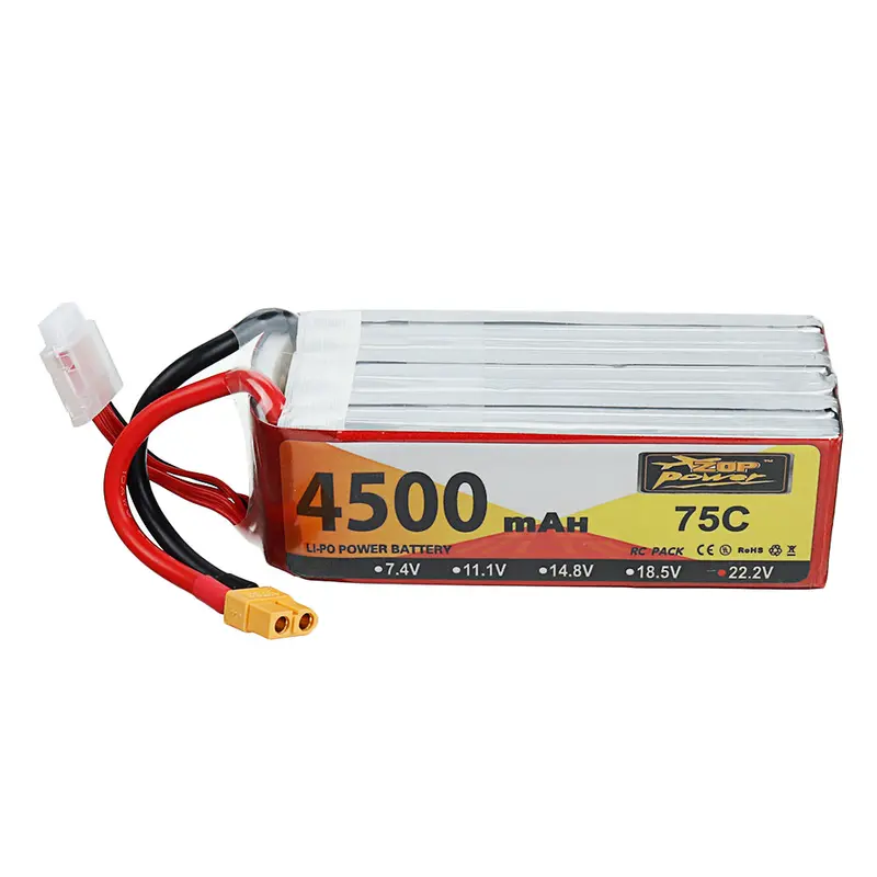 Zop Power 22.2V 4500Mah 75C 6S Lipo Battery Xt60 Plug For Alzrc Devil 505 Fast Rc Helicopter 1