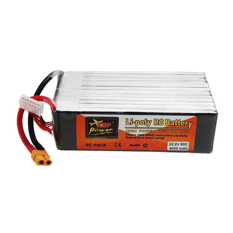 Zop Power 22.2V 8000Mah 60C 6S Lipo Battery With Xt60 Plug For Rc Model 1