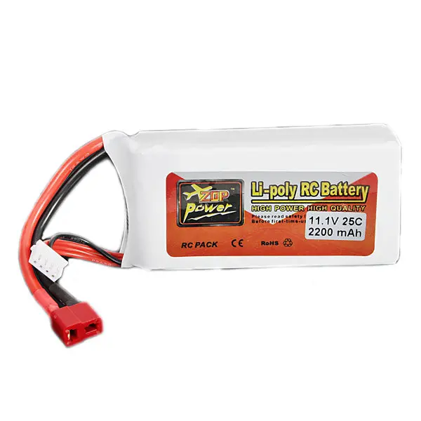 Zop Power 3S 11.1V 2200Mah 25C Lipo Battery T Plug 1
